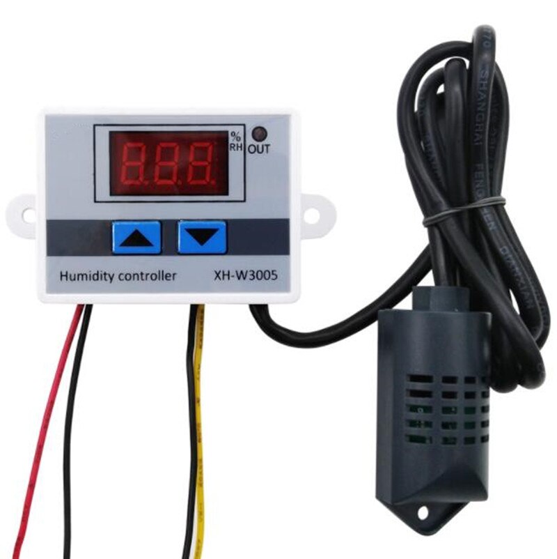 0~99%RH Digital Humidity Controller 220V 12V 24V Hygrometer Humidity Control Switch AC DC Hygrostat + Humidity Probe AM2301: AC110-220V