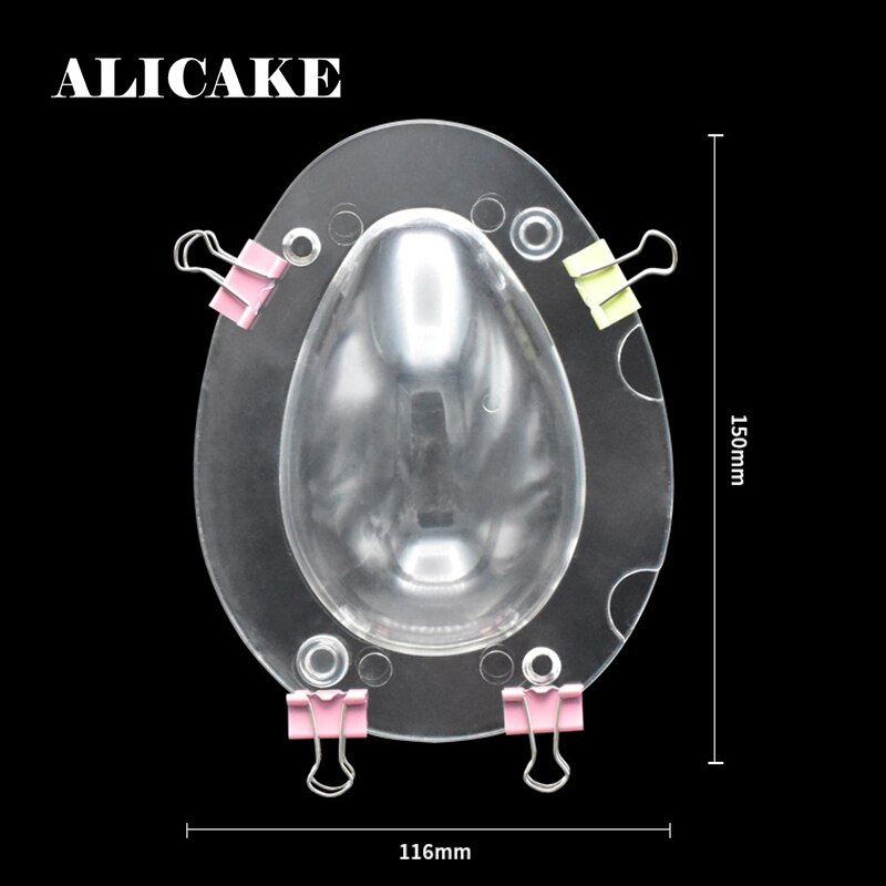 3D Polycarbonaat Chocolade Mallen Happy Easter Egg Konijn Chocolade Mallen Plastic Bakken Gebak Bakkerij Festival Bakvormen Gereedschap: Smooth egg