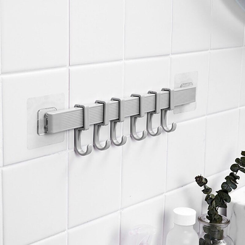 Ganchos para colgar colgador de llaves, soporte para ropa, rieles de cocina, organizador de baño para ama de casa, gancho adhesivo para puerta en la pared