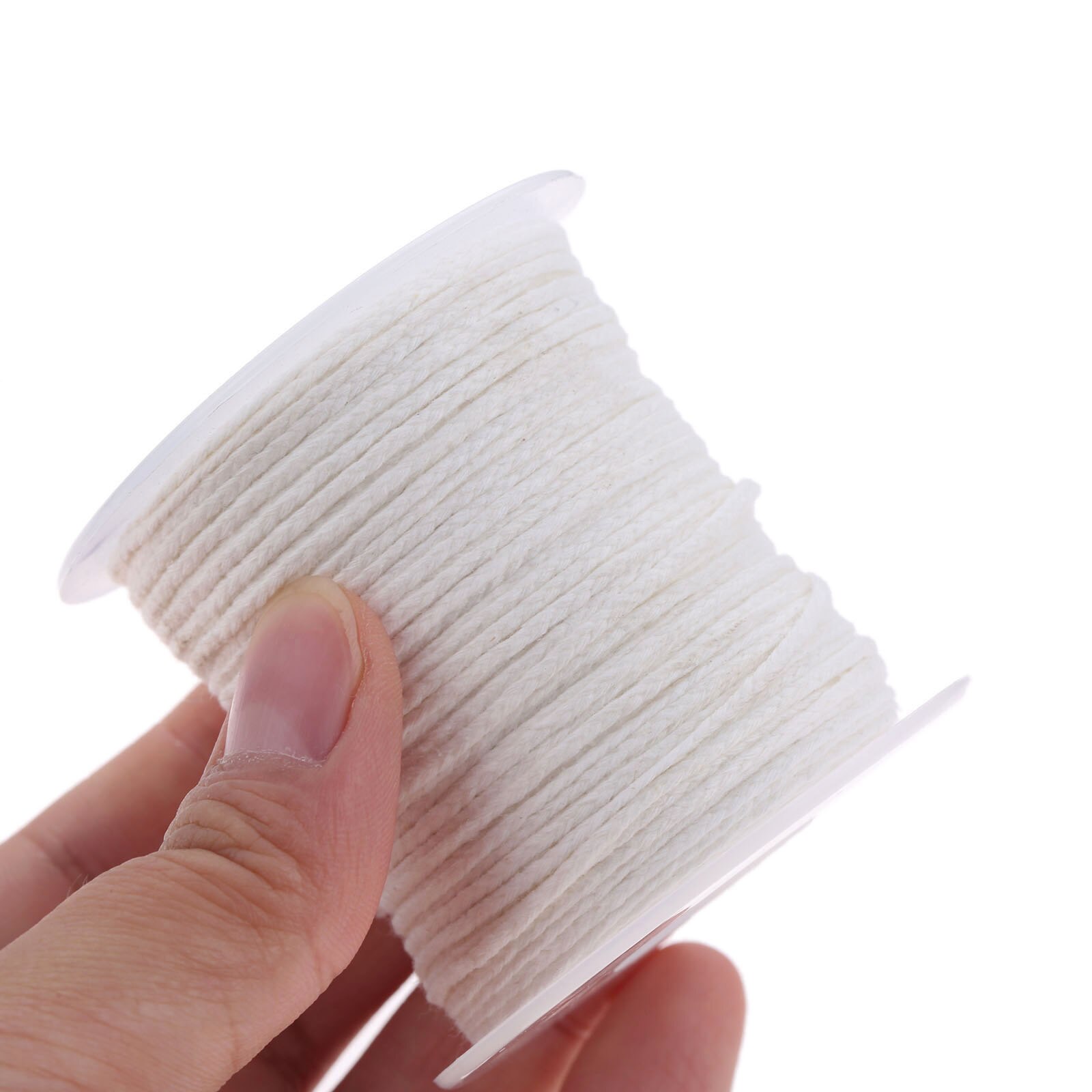 61m/200ft*2mm Spool Candle Wick Core Unwaxed Cotton Square Braid Candles Making Supplies Handmade DIY Craft White Roll