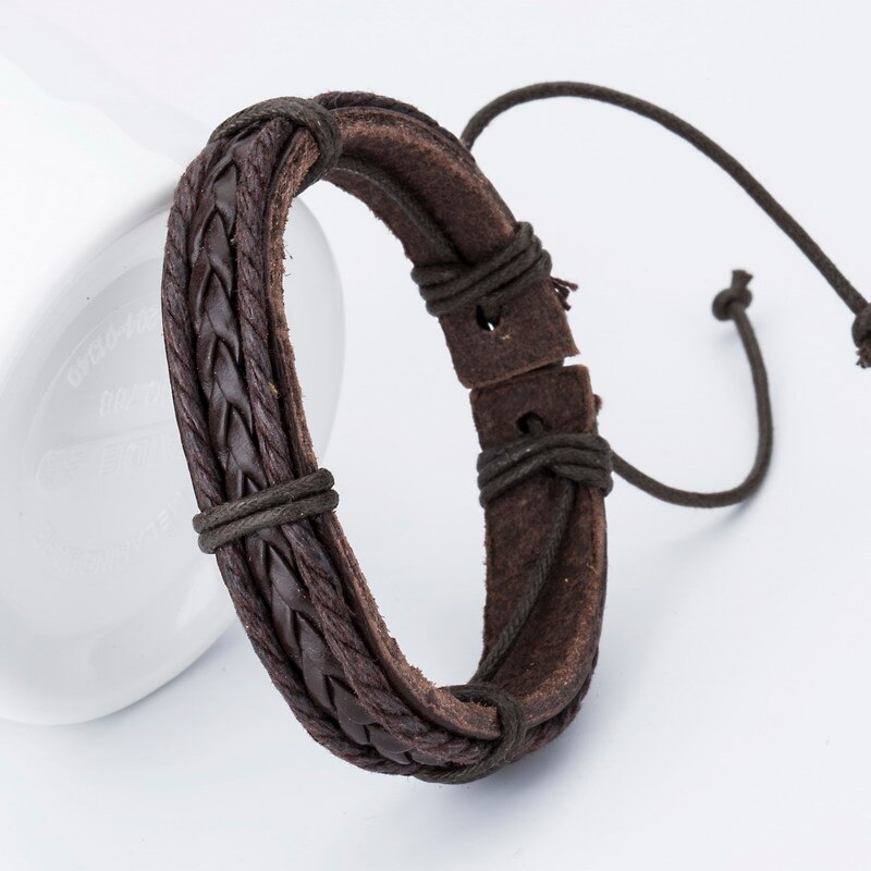 Armbänder Neue Charme Leder Armband männer Armbänder Beliebte Jungen DIY Verband Strang Handgemachte Webart Armbänder!