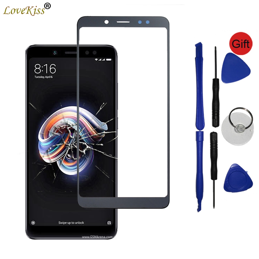 Panel Frontal Note5 para Xiaomi Redmi Note 5 Pro Sensor de pantalla táctil TP LCD pantalla digitalizador cubierta de cristal Redmi Note 5 pantalla táctil