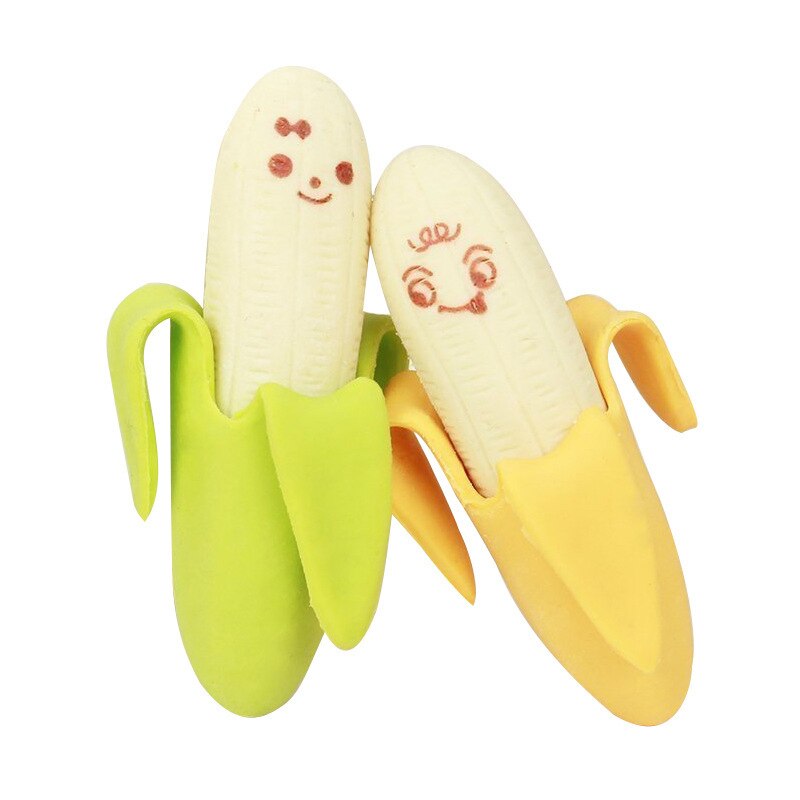 Effaceur de simulation banane mignon pour enfants, papeterie pour écoliers, d'école