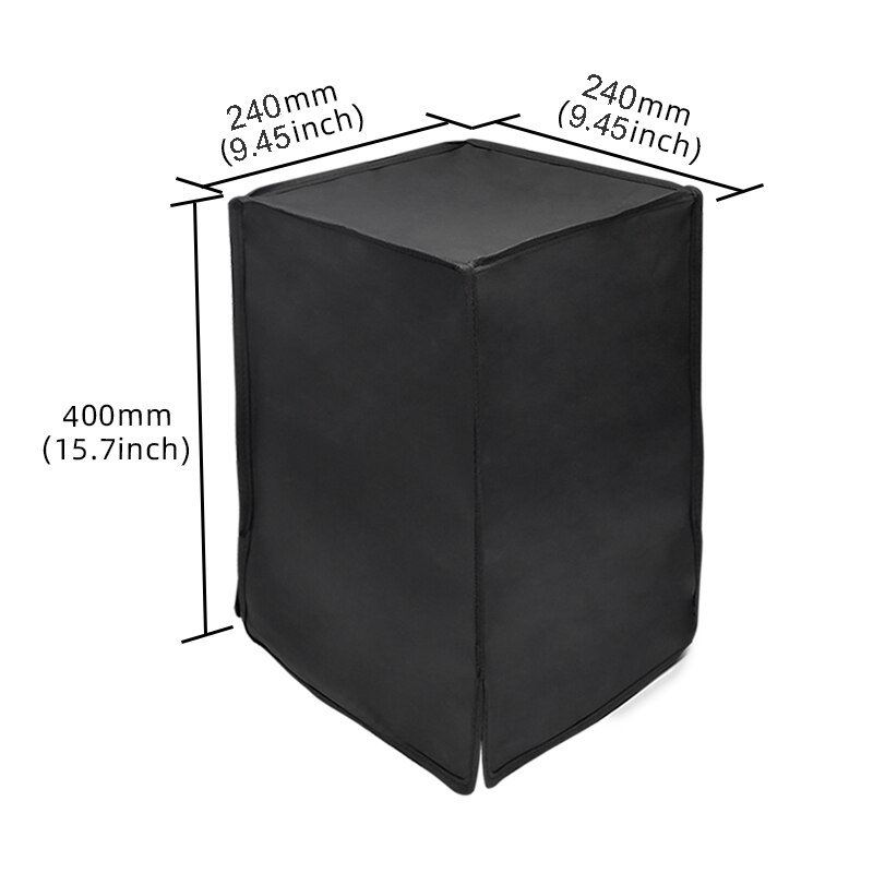1pc Black 3D Printer Blackout Cover Enclosure Protection From Sunlight Dust Dirt Spill PVC Laminated Polyester Storage Sleeve
