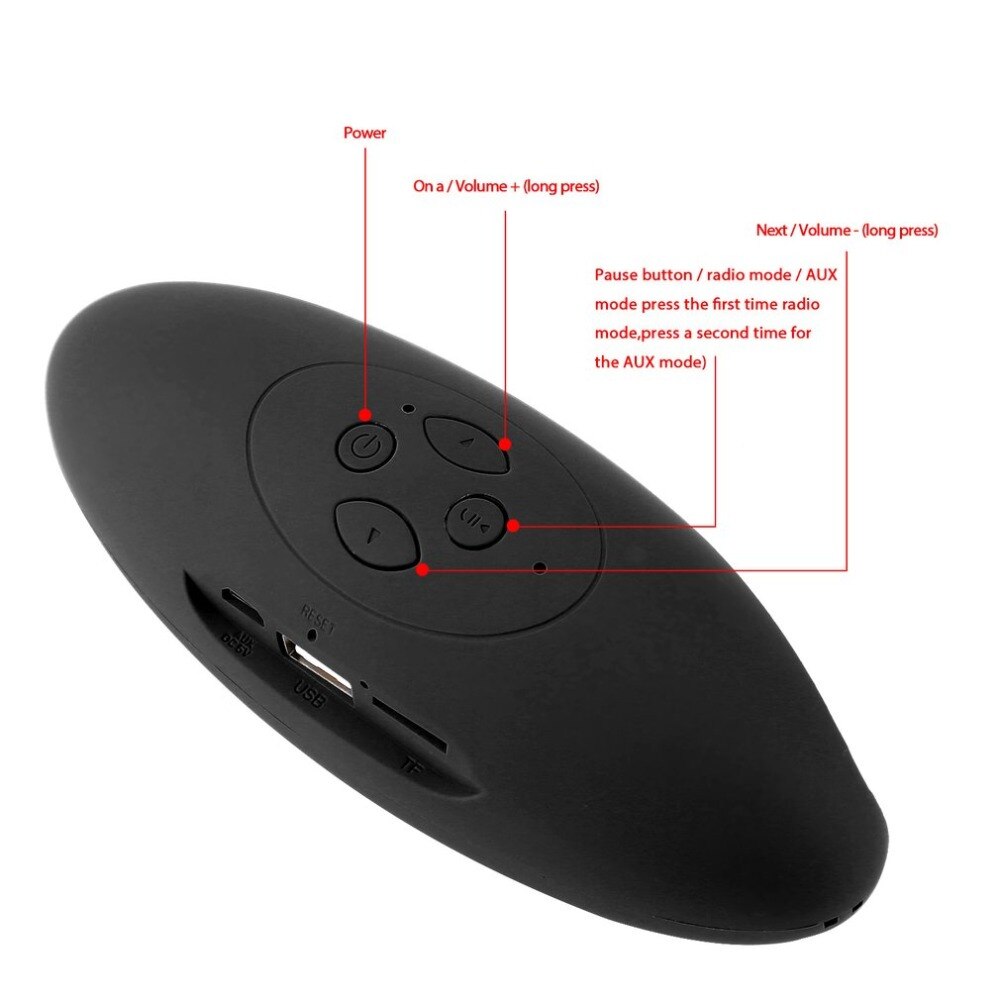 Bärbar trådlös bluetooth-högtalare 3d ljudsystem stereomusikhögtalare mini tf superbaspelare akustisk