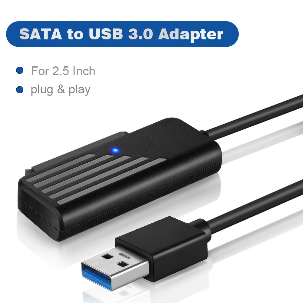Zexmte USB 3.0 TO SATA Adapter USB A/C TO SATA 2.5 INCH Cable Support SATA HDD/SSD Hard Drive Up to 4TB Plug and Play: USB A TO SATA
