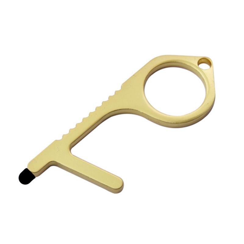 1-10pcs Handmade Door Opener Key Chain NO TOUCH Door Handle Artifact Keychain Avoid Touching Key Buckle Clean Key