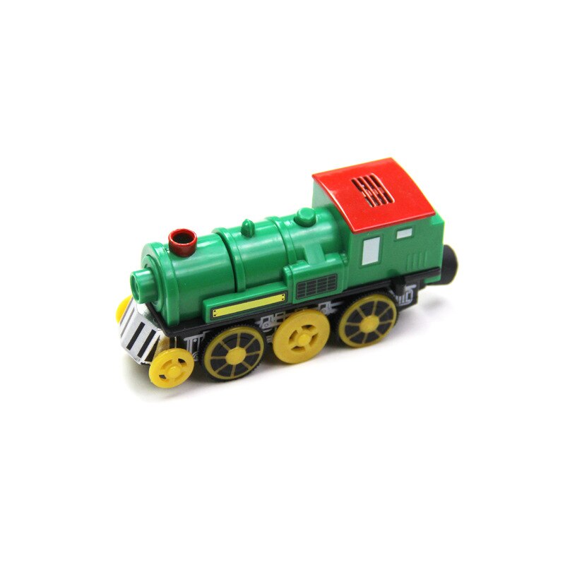 Elektrische Rc Trein Set Afstandsbediening Speelgoed Aangesloten Met Houten Spoorweg Auto Tracks Birhtday Kerstcadeau Voor Kinderen: green