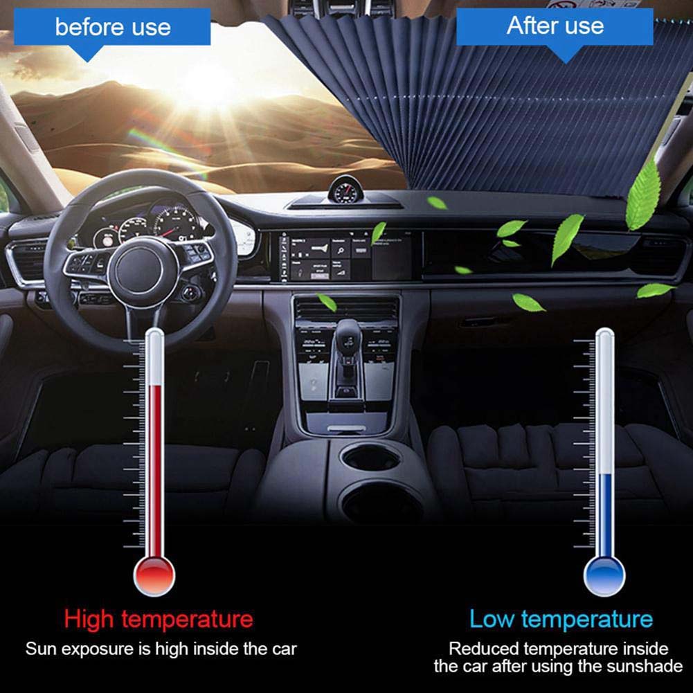 Automatische Intrekbare Auto Voor Achter Voorruit Zonnescherm Anti-Zon Warmte-isolatie Blinds auto interieur bescherming auto levert