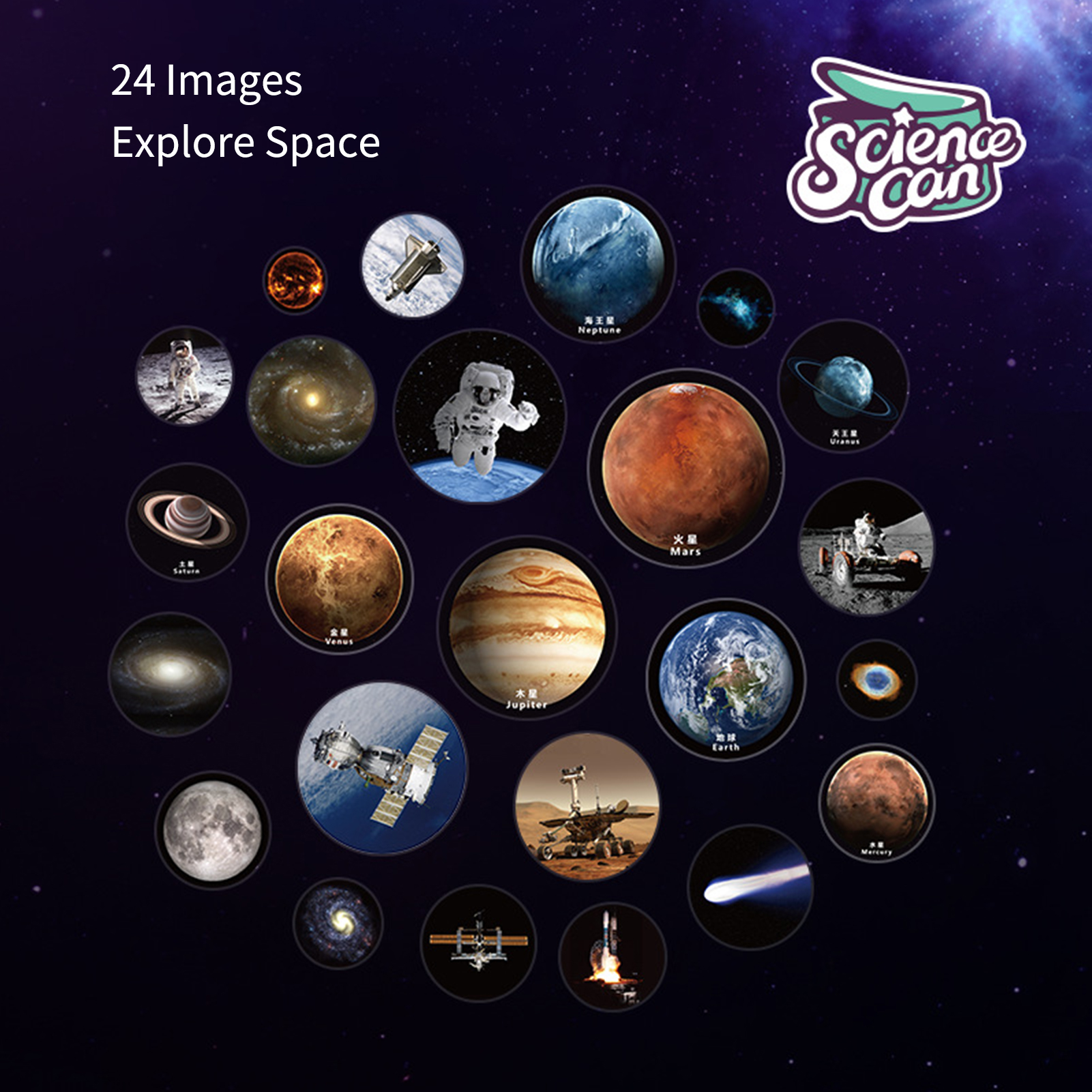 Solar System Planetary Projector 8 Planets DIY Model Kits Voice Projector STEAM Education