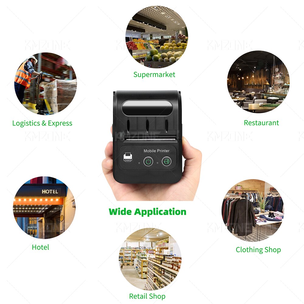 2inch Thermal Printer Portable Mini Inkless Printing Free Android &amp; iOS App Wireless Connected Bluetooth Printing Maker Machine