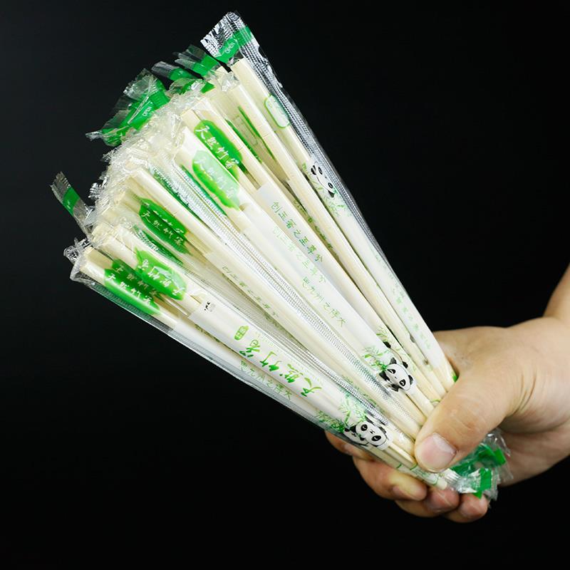 10Pairs Chinese Wegwerp Bamboe Houten Eetstokjes Restaurant Individuele Pakket Chop Sticks Hashi Sushi Eten Stok Servies