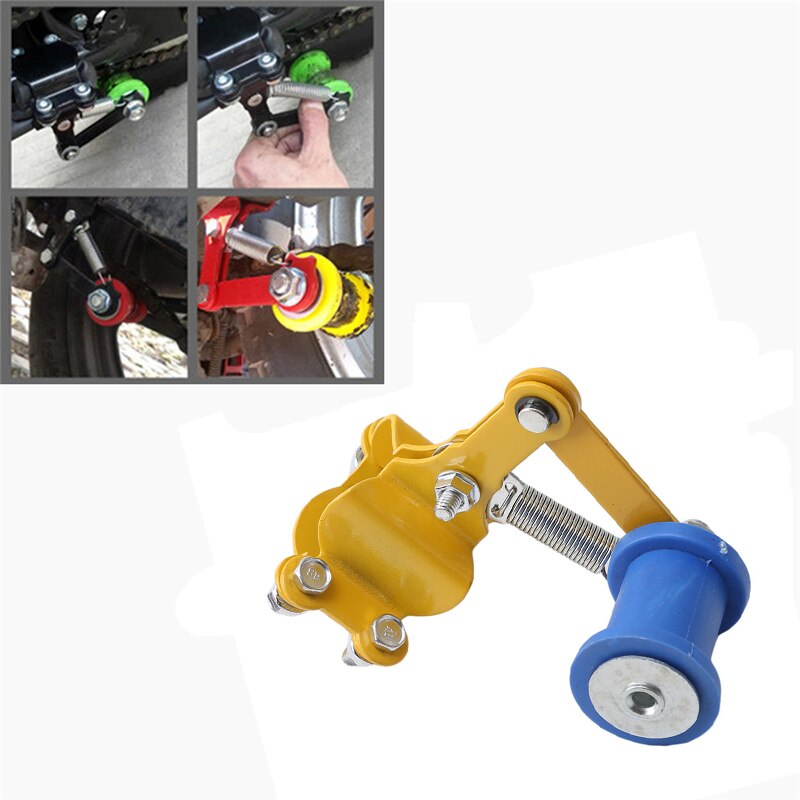 Tensor de cadena para motocicleta Universal de aluminio, herramientas de rodillo Ajustador, accesorios modificados para Motocross, ATV