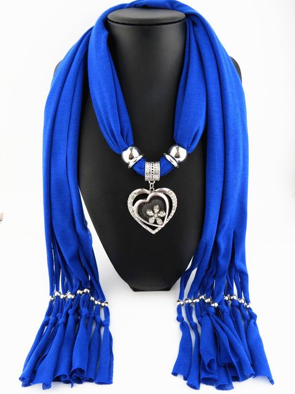 Kvinnor halsdukar halsband smycken hjärta ädelsten halsband hänge halsduk dam tofs halsdukar kvinnliga sjalar foulard femme: 2