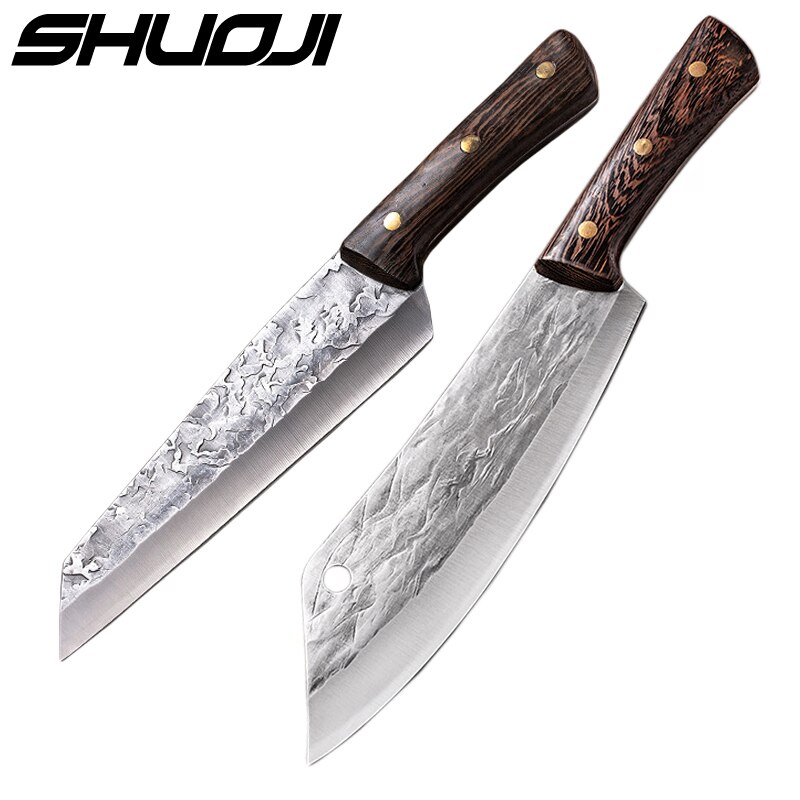 Forge Boning Knife Japanese Full Tang Handle Knife Handmade Steel Kitchen Boning Knives Chef Slicing Utility Santoku Cleaver: Type 2 and Type 3