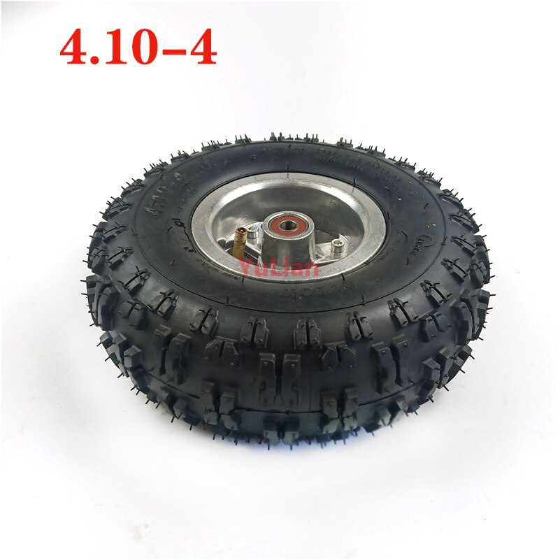 4.10/3.50-4 Wiel 4.10- 4 "Inch Rear Wheel Tyre Voor 49cc Mini Quad dirt Bike Scooter Atv Buggy