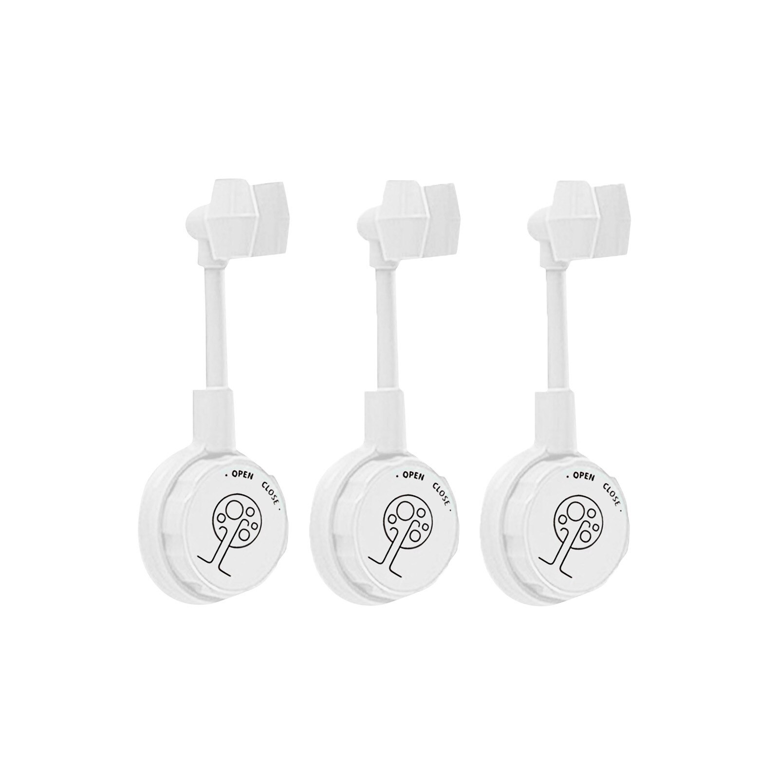 1/2/3set Rotatable Silver Shower Handset Head Holder Chrome Bathroom Wall Mounted Adjustable Bracket With: 3PC