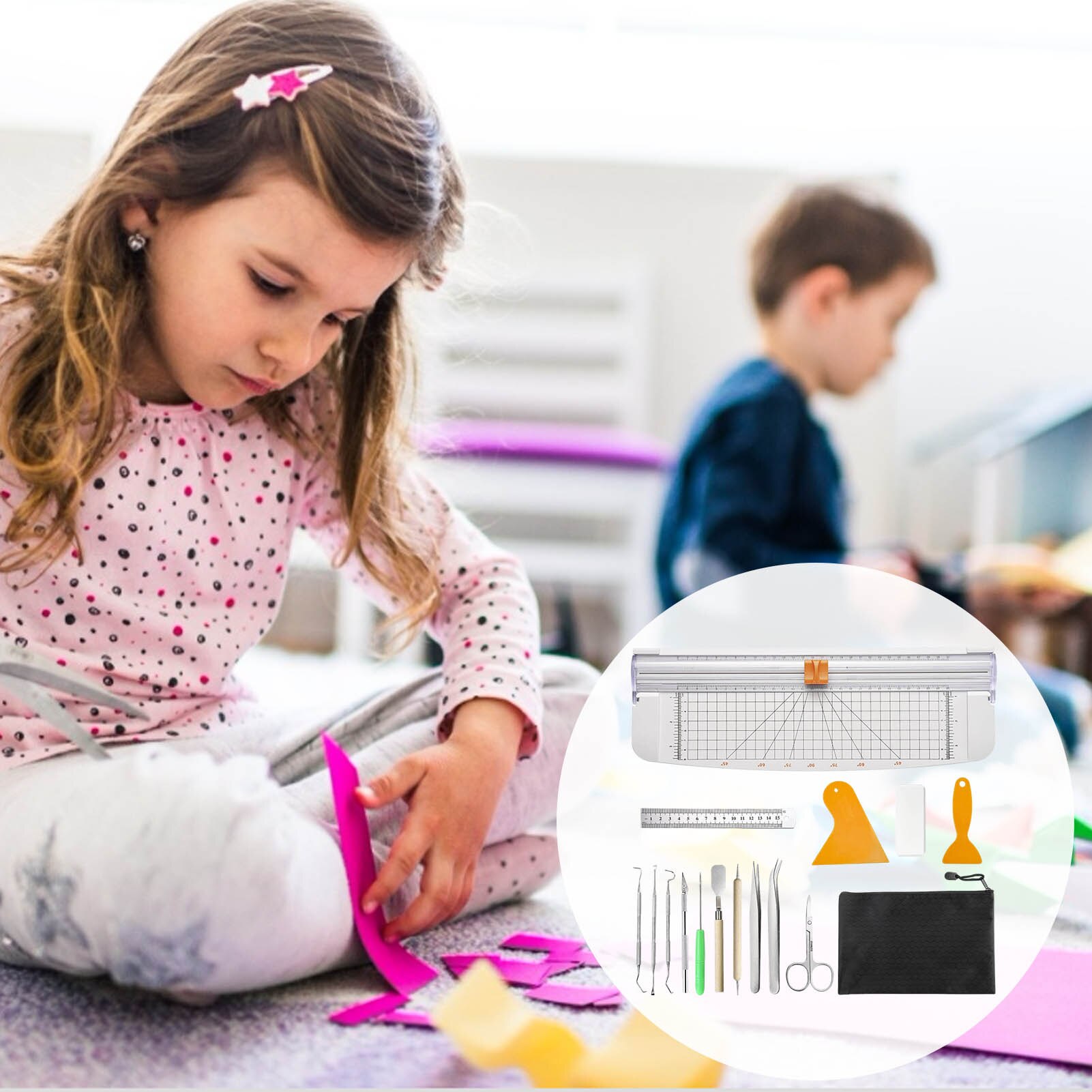 Home Craft Vinyl Tools Set Basic Vinyl Tools With Kraft Paper Cutter Cutter For Weeding Vinyl Contours Embossing Lettering