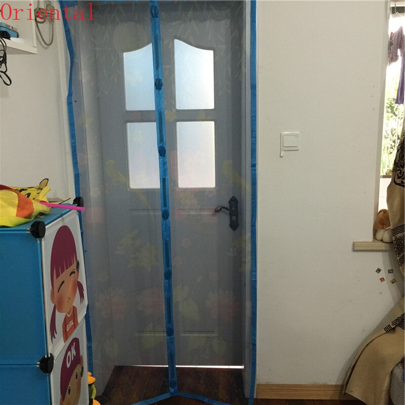 Summer coffee Bug Mesh Screen Door Curtains Magnetic Home Net Screen Anti Mosquito Bug Fly Home Gate Door Magic 90*210CM