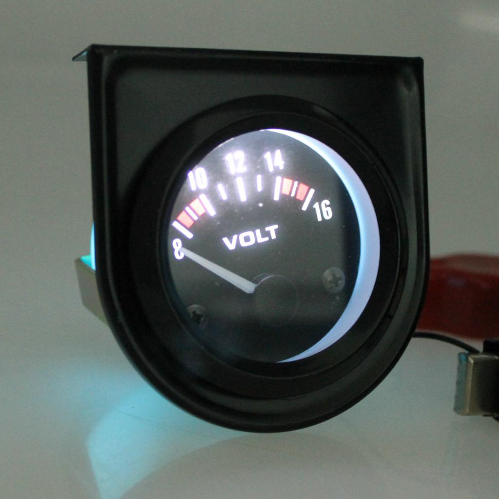 Auto Universele 8-16V Voltmeter Volt Gauge Meter Testen Tester 52Mm Zwart