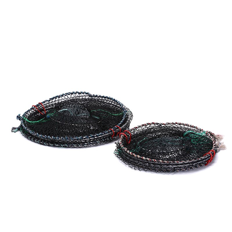 1pcs crab cage folding 2 hole spring cage fishing shrimp cage crab lobster cage fishing net fishing trap
