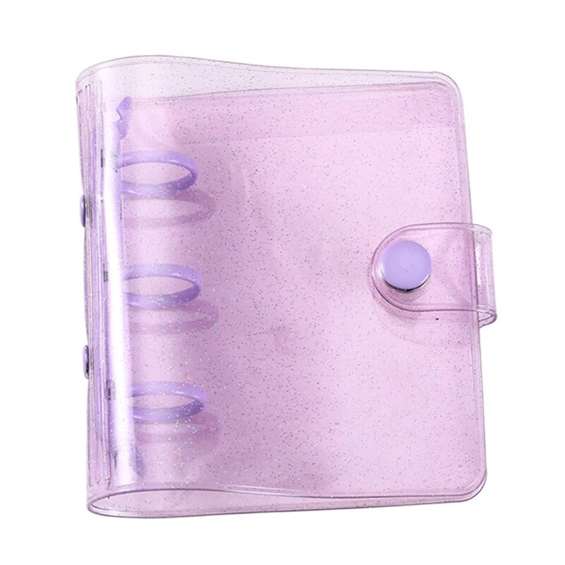 Creatieve Leuke Transparante 3 Ring Mini Losbladige Hand Boek Student Draagbare Notebook Bindmiddel Kawaii Schoolbenodigdheden: H06