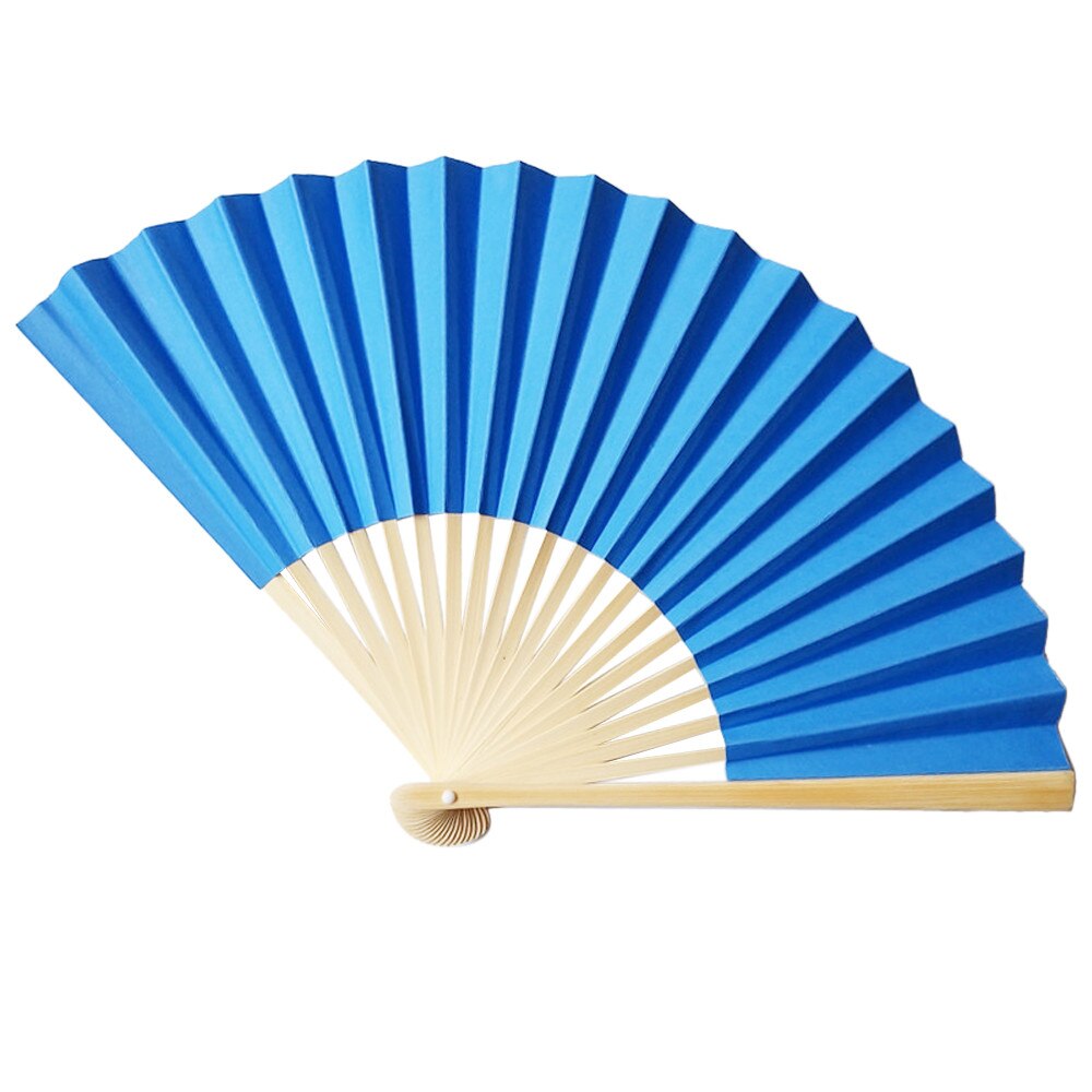 Chinesischen Stil Hand Fan Bambus Papier Falten Fan Party Hochzeit Einfarbig tanzen Fan Frohe Weihnachten Heißer eins #1925: H