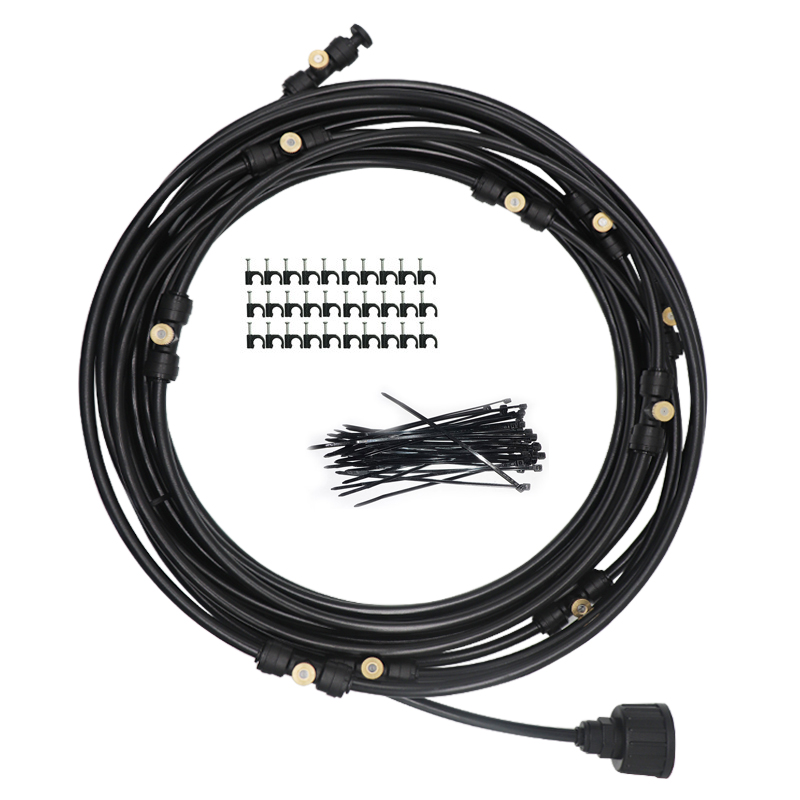 L306 6m slangar 6 st dimma sprinkler utomhus trädgård dimma kylsystem dimmunstycke sprinkler vatten kit system