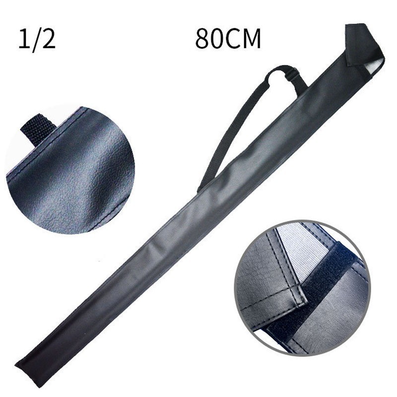 3/4 snooker cue bag i svart skinn 112cm og 1/2 biljard 80cm pool cue black bags: 1 2 81cm