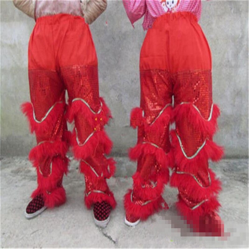Chinese Lion Dance Costume Pants Festival Pants Year Performance Advertising Clothes Cosplay Party Game Dress Adults Size