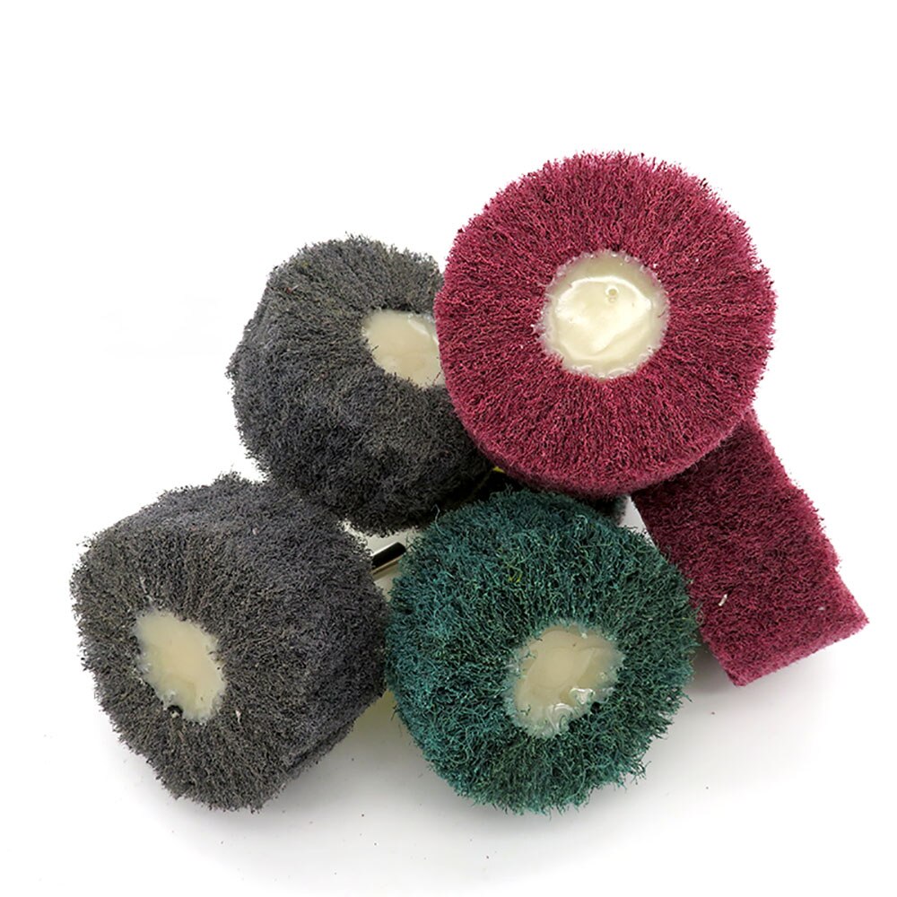 Utoolmart 4 Pezzi Ruota Abrasiva In Fibra Di Nylon Con Gambo Da 6mm - Grana 800, Per Levigatura E Sgrassatura