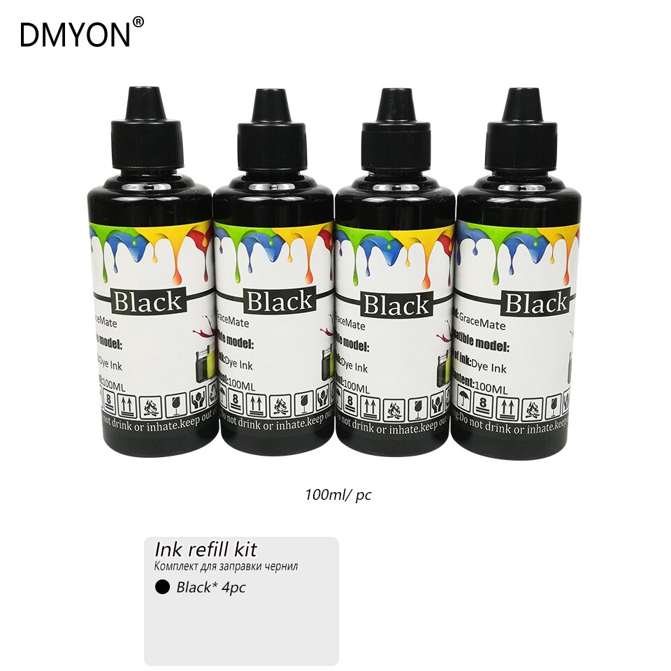 Dmyon PGI520 CLI521 Inkt Refill Kit Compatibel Voor Canon MP540 545 550 558 560 568 620B 628 638 630 640R 648 980 988 990 Printer: 4 black