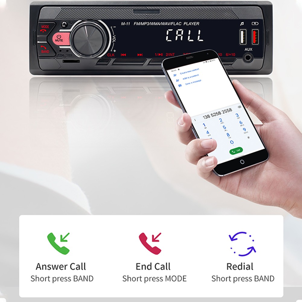 Car Stereo Bluetooth Car Radio 1din Autoradio Car Mp3 Player Audio Stereo Bluetooth Usb TF Aux Player FM In-Dash Head Unit