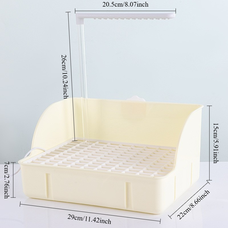 Vogel elektrische badkuipen regenbak automatisch circulerend water voor grasparkieten, pioen, valkparkieten en zonnekappen: WHITE
