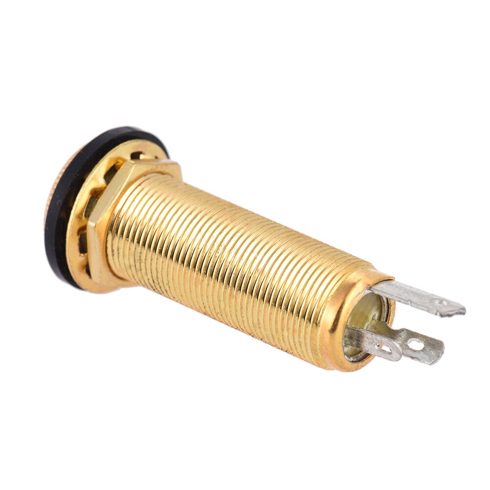 6.35mm 1/4 Inch Guitar End Pin Jack Endpin Jack Socket Plug Mono Output Copper Material for Acoustic Electric Guitar