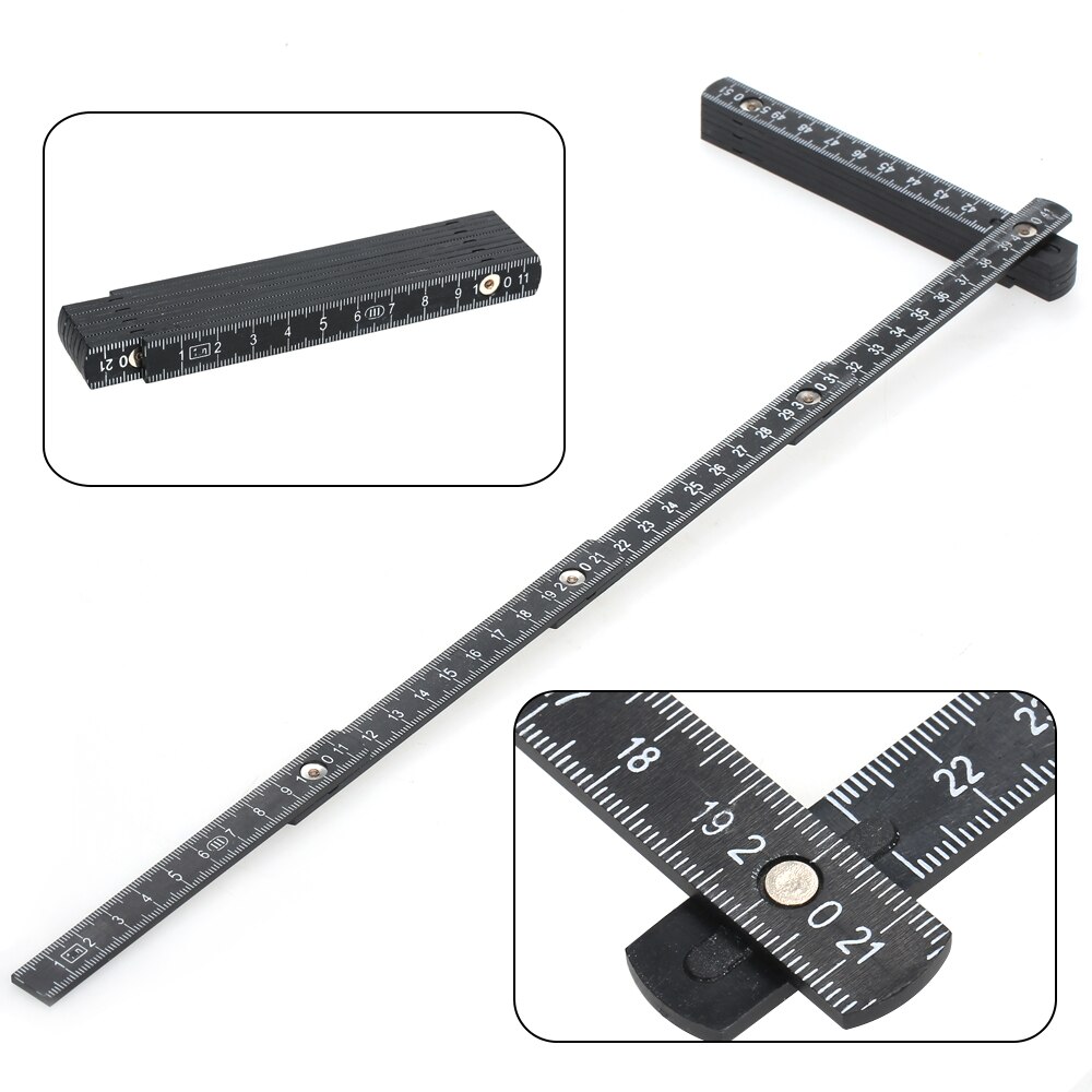 1M Folding Ruler Slide Ten-Parts Fold Up Rulers 3ft Versatile Inside Reading Carpenters Ruler Education Meter Measuring Tool