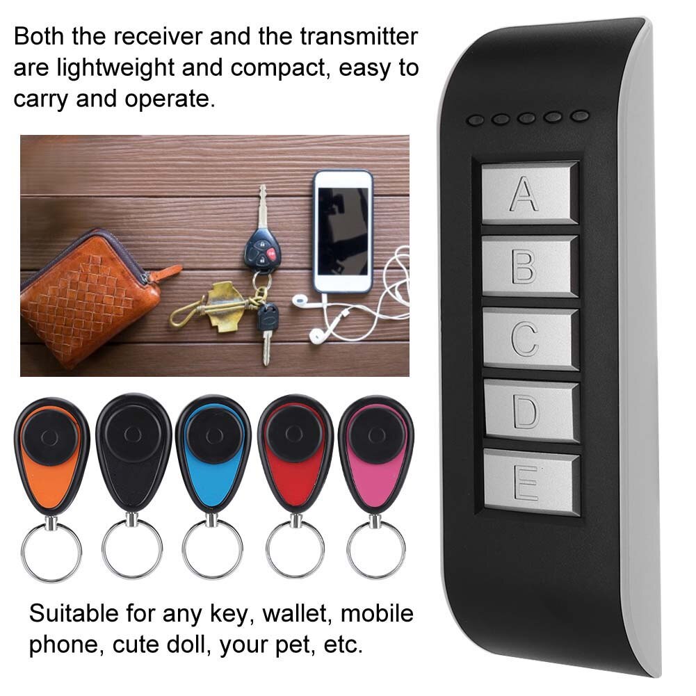 Wireless Remote Key Wallet Finder Receiver Receiver Anti-lost Locator Key Wallet Finder