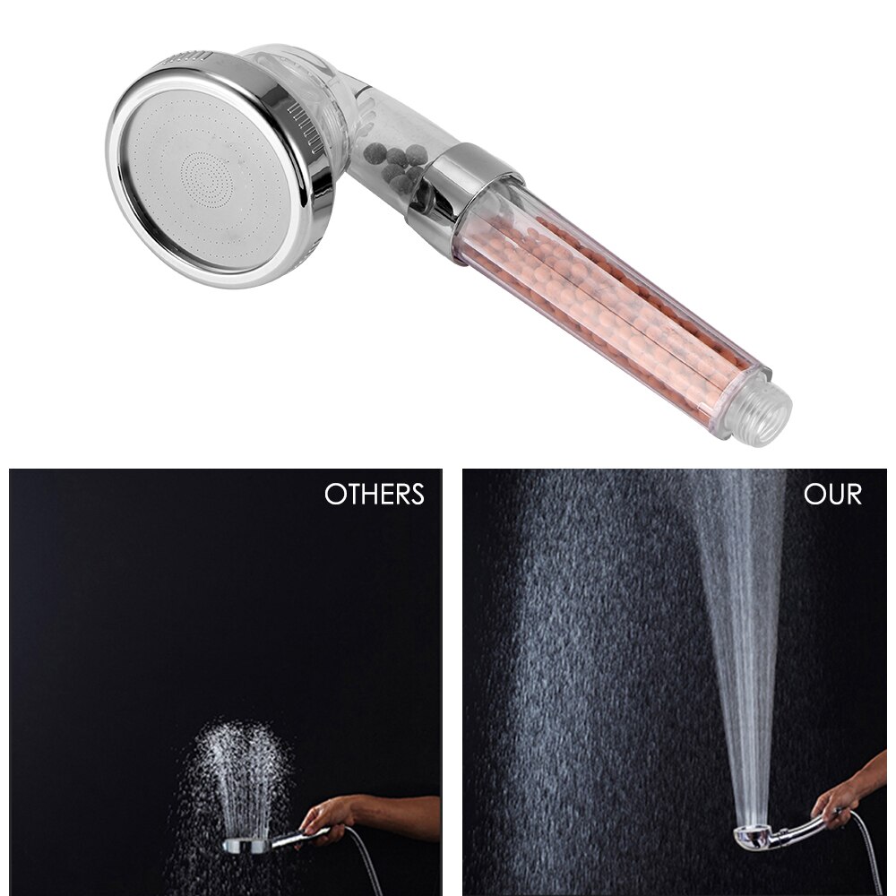 3 Function Shower Head Hand Shower Adjustable 3 Mode High Pressure Shower Head Water Saving One Button To Stop Water Shower Head