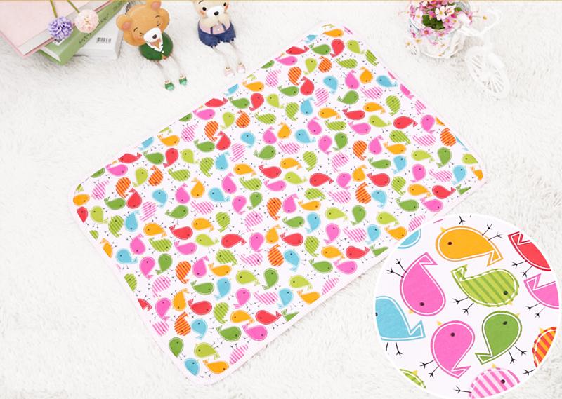 30*45cm Baby Changing Mat Cartoon Cotton Waterproof Sheet Baby Changing Pad Table Diapers Game Play Cover Infant Mat
