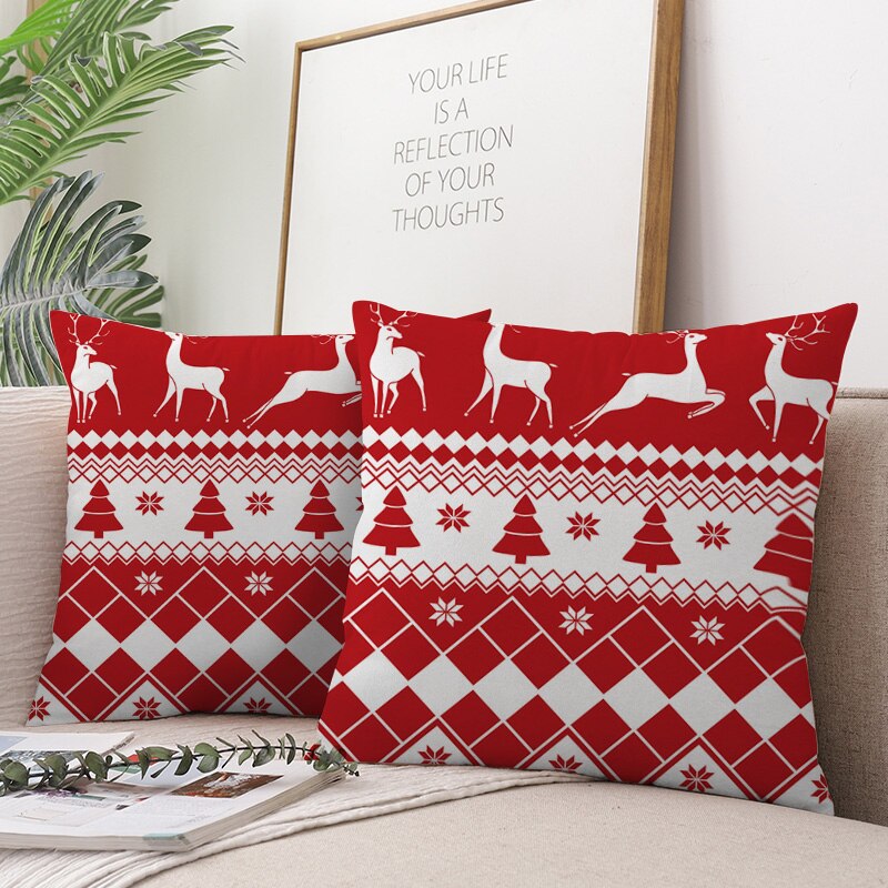 Kuddfodral i bomullslinne julserie kuddfodral heminredning kuddfodral soffa kuddfodral höstkuddfodral
