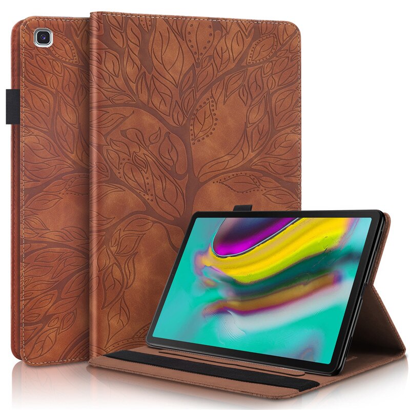 Coque pour Samsung Galaxy Tab S5e 10 5 pouces, étui en cuir à rabat pour tablette Samsung S5e Coque SM-T720 SM-T725: brown