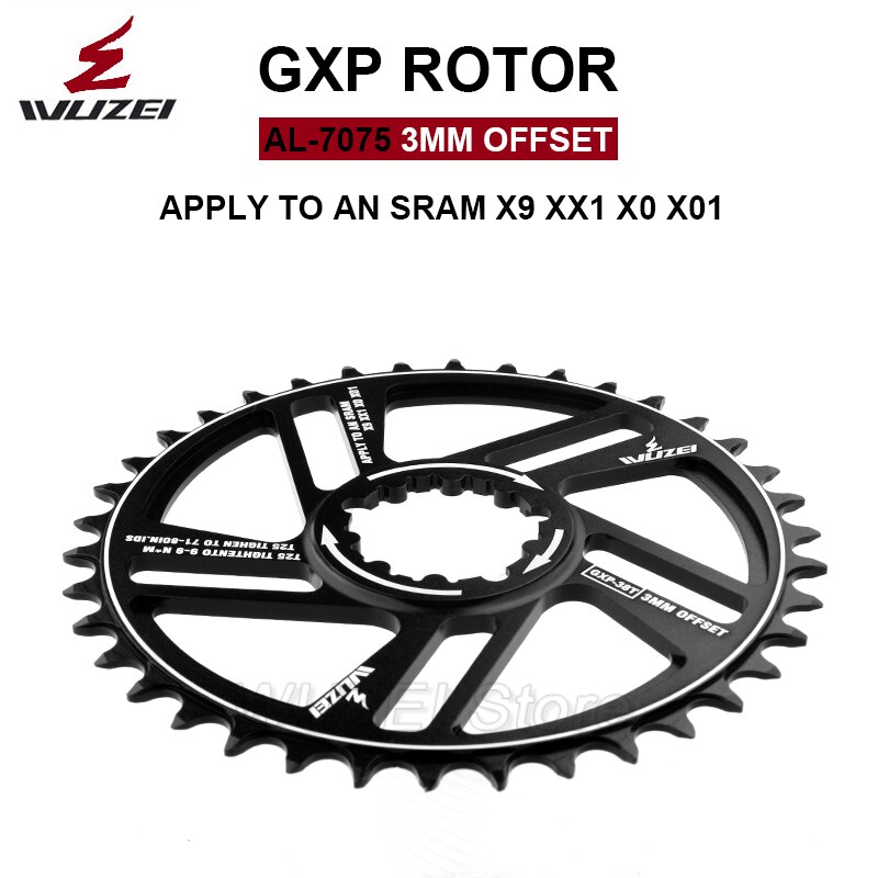 Gxp Fiets Kettingblad Offset 1Mm 3Mm 6Mm Mountainbike Kettingwiel 30T 32T 34T 36T 38T 40T Voor Sram Gxp XX1 X9 Xo X01 Gx Eagle Nx
