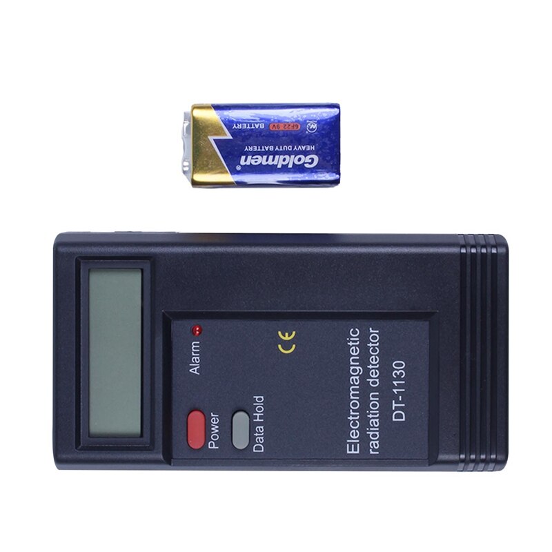 1 black plastic DT-1130 electromagnetic radiation tester electric field strength tester radiation detection equipment, with a ba