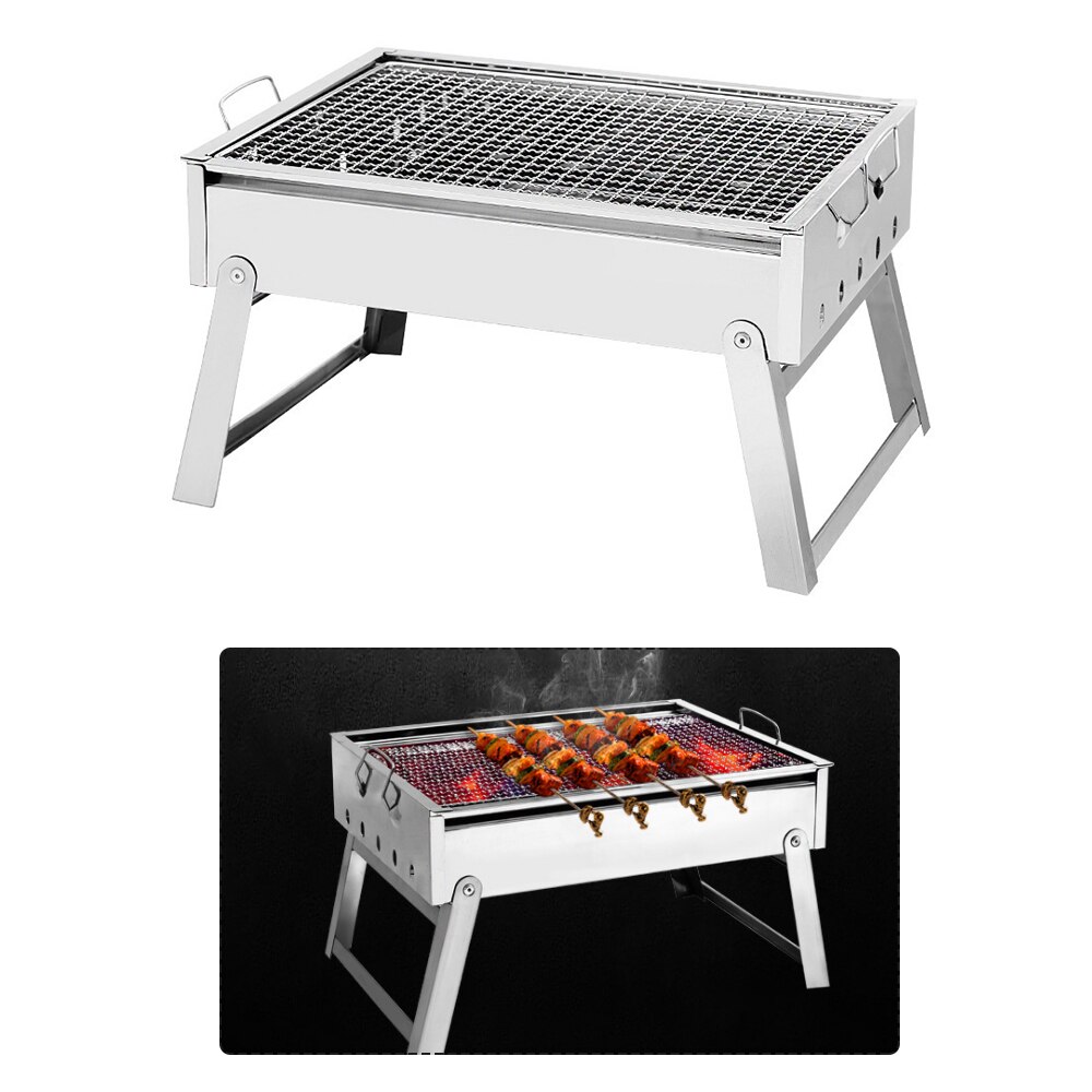 Edelstahl Herd Klapp Toaster Outdoor Toaster BBQ Grill Toast Fach Picknick Kochen Werkzeuge Wandern Holzkohle Camping Grill