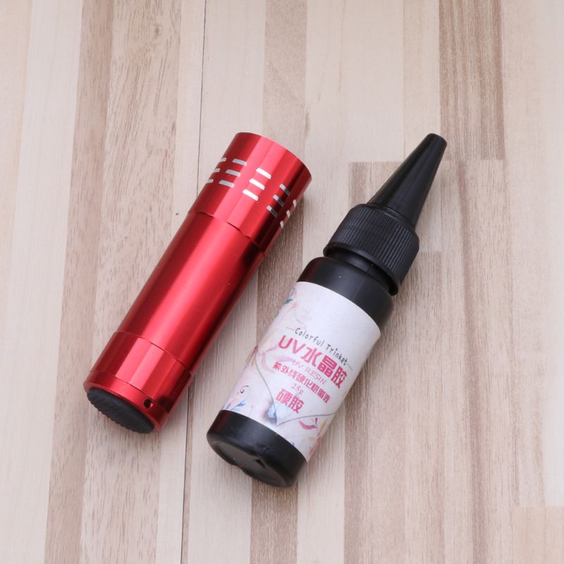 1 Pack UV Lamp UV Resin Kit Ultraviolet Cure Resin Solar Cure Resin UV Hard Glue B85D