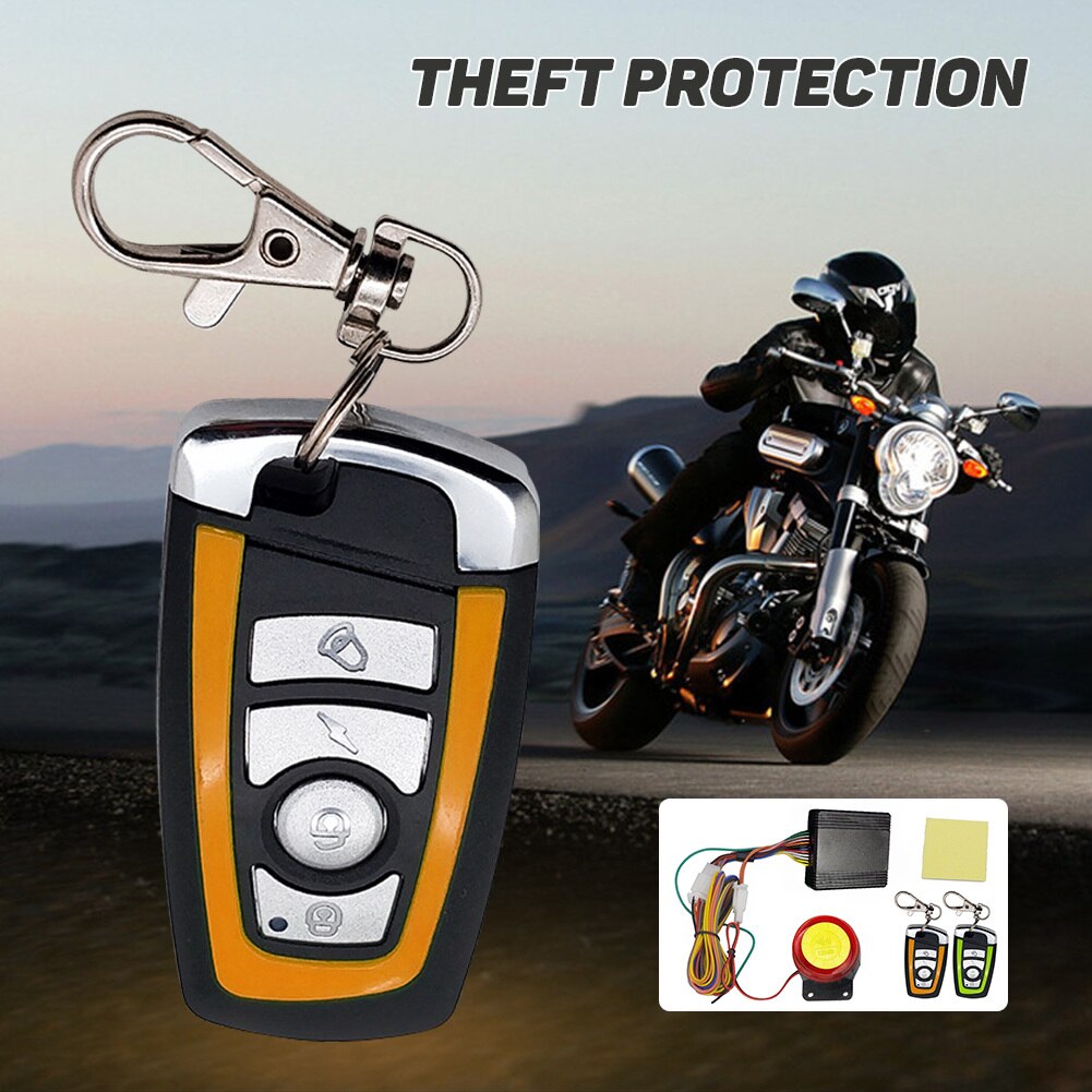 Motorcycle Alarm System Anti-theft Security Alarm Protection Remote Control 150M Universal Scooter Chopper Motor Bike Safty Tool
