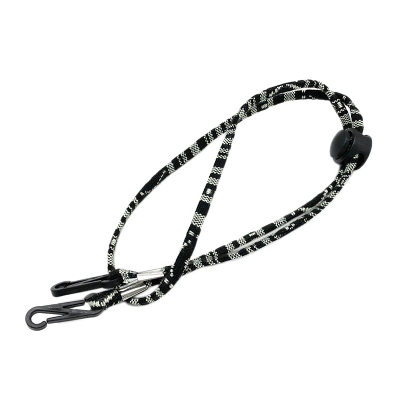 Cuerda colgante ajustable para mascarilla facial, cordón antipérdida desechable, soporte para mascarilla sin huellas, 1 pieza: Black Nickel