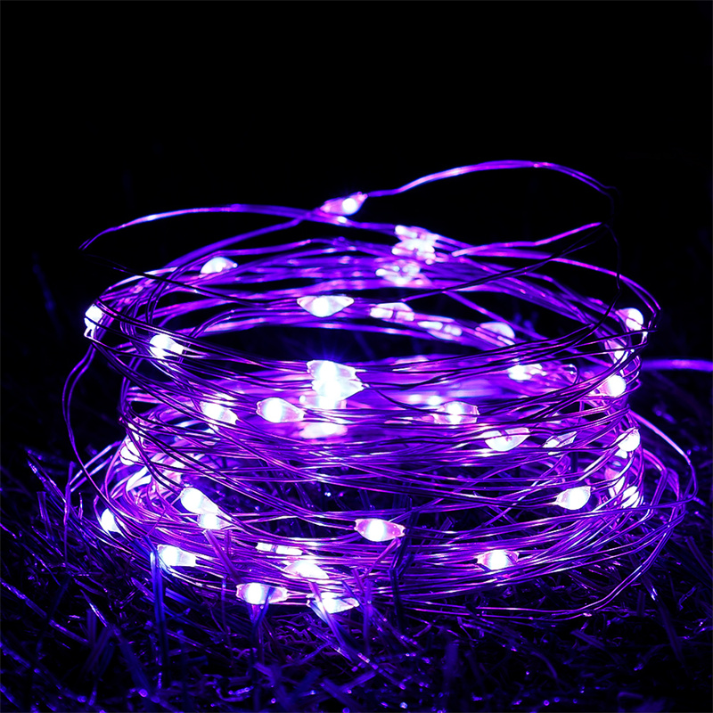 Guirlande lumineuse LED USB en fil de cuivre, guirlande féerique blanche chaude, décoration de maison, noël, mariage, fête de