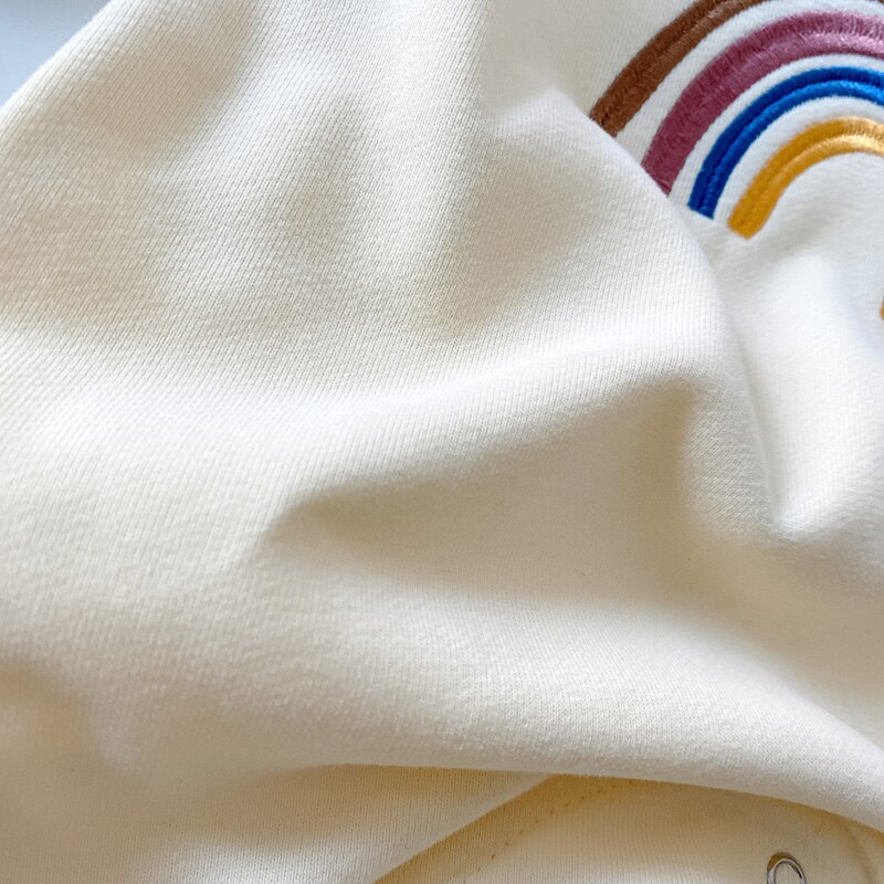 Milancel 2020 roupas de bebê arco-íris embrodiery infantil meninos macacão terno macio meninos macacões
