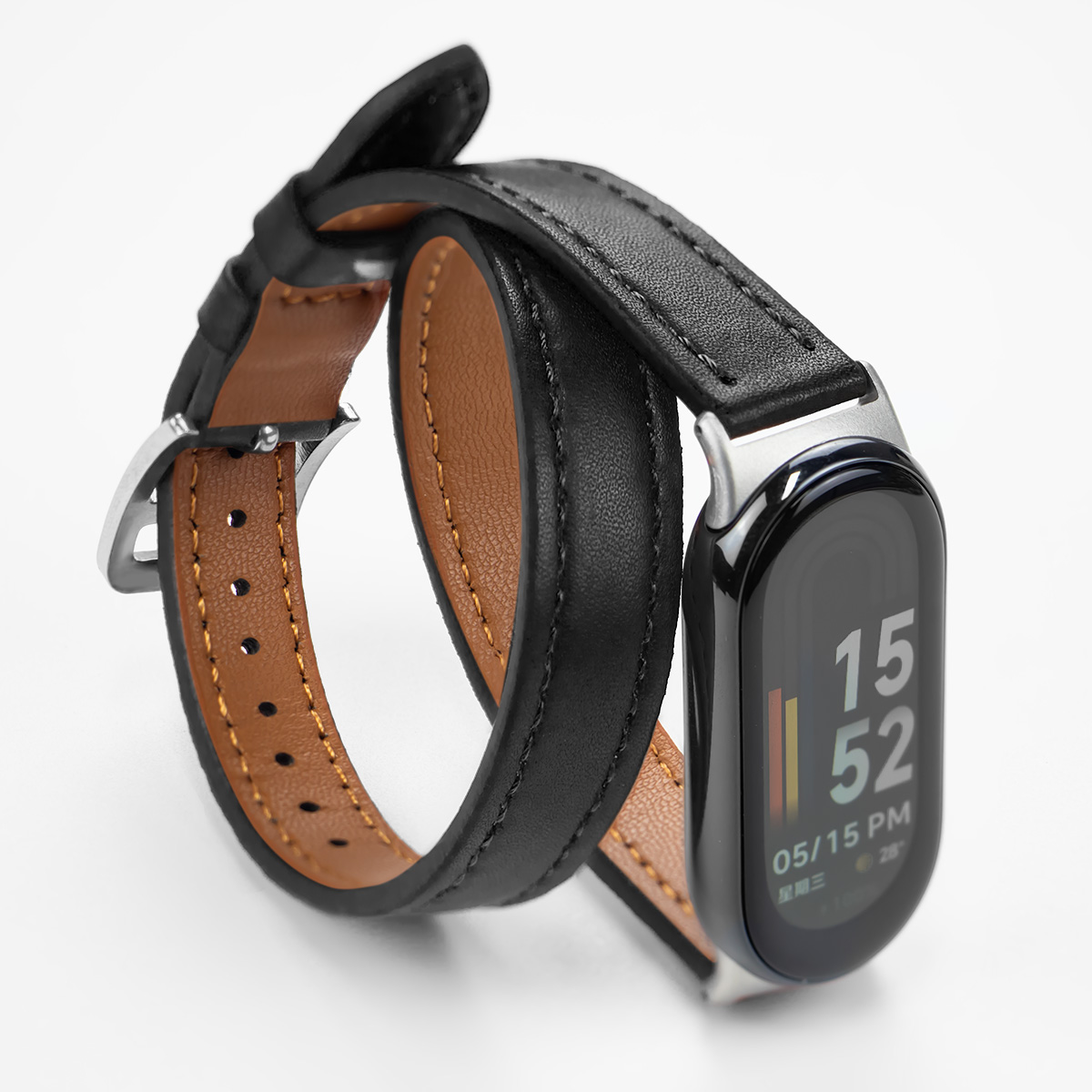 For Mi Band 8 Strap Leather band For Xiaomi Mi Band 9 Wrist Strap Correa Watch Replacement Miband 8 NFC Sports Bracelet Pulseira